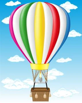 Hot air balloon vector illustration Illustrazione stock