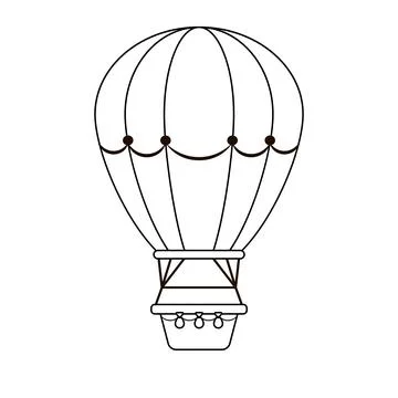 Hot air balloon. Vector illustration Stock Illustration