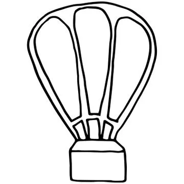 Hot Air Balloon vector logo design template. retro airship or transport icon. Stock Illustration