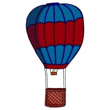 Hot Air Balloon vector logo design template. retro airship or transport icon. Stock Illustration