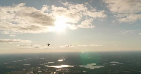 Hot air balloon wide angle Video stock 114840968