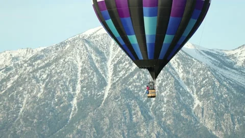 Hot Air Balloons in Carson Valley Nevada with Shallow Depth of Field - 03 Stock Footage 200817140