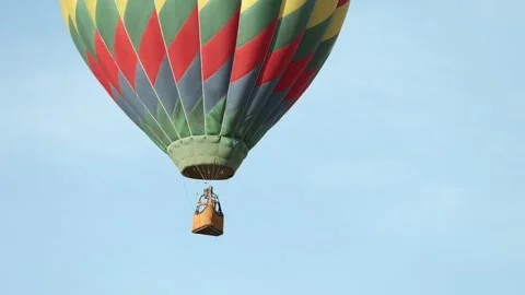 Hot Air Balloons in Carson Valley Nevada with Shallow Depth of Field - 05 Stock Footage 200818086