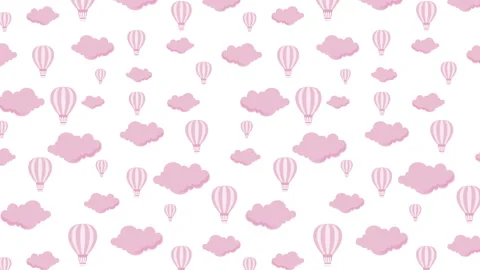 Hot Air Balloons Clouds Pattern Vertical Stock Footage 243927264