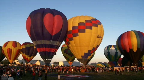 Hot Air Balloons Stock Footage