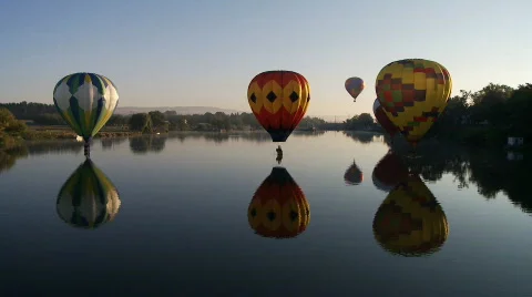 Hot Air Balloons Stock Footage