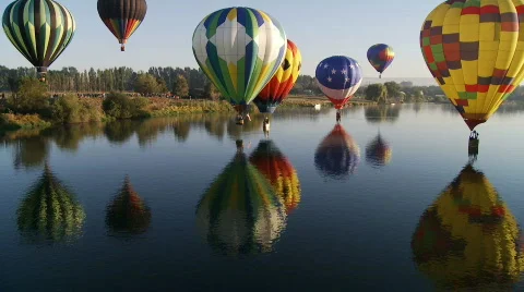 Hot Air Balloons Stock Footage