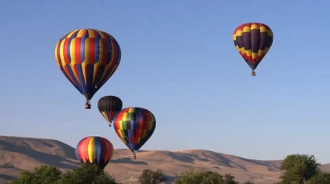 Hot Air Balloons Stock Footage