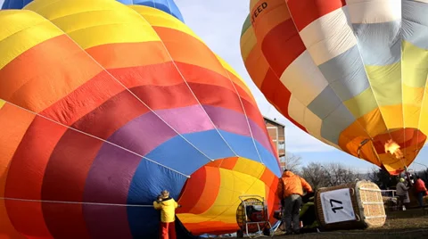 Hot air balloons 스톡 동영상 33401756