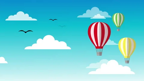 HOT AİR BALLOONS Stock Footage 167873201