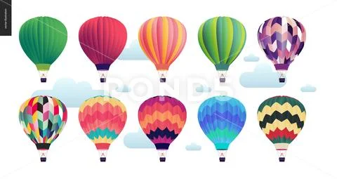 Hot air balloons Stock Illustration