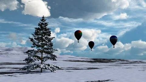 Hot air balloons Stock Illustration