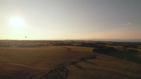 Hot Air Baloon Sunset Stock Footage 171869507