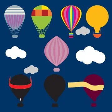 Hot air baloons Stock Illustration