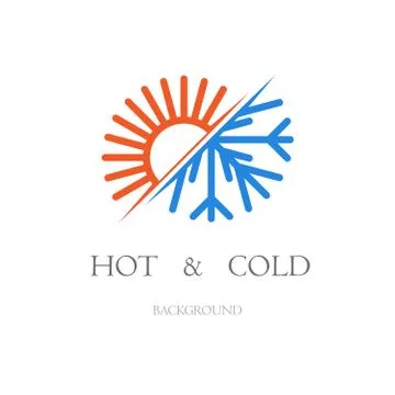 Hot and cold background Stock Illustration