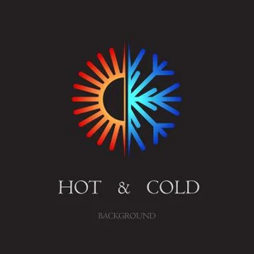 Hot and cold black background Stock Illustration