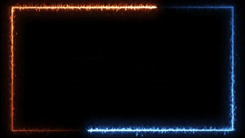 Hot and cold looping fire frame animation. Stock Footage 190915570