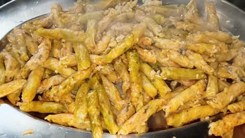 Hot and Steaming Stuffed Cabbage Rolls with Rice on a Platter With Close up View Stock Footage 323186688