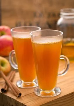 Hot apple cider Stock Photos