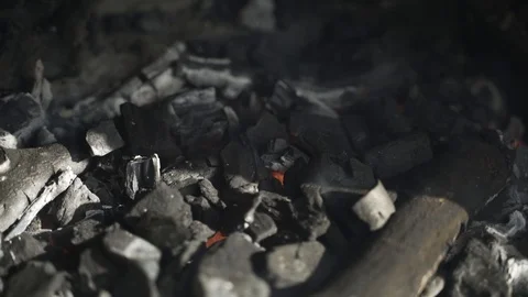 Hot Ashes And Smoke Stock Footage 120132386