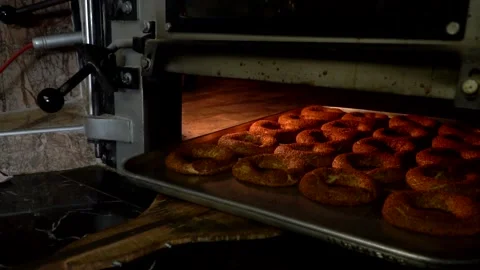 Hot bagels Video stock 158189541