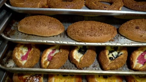 Hot bagels Video stock 158189730