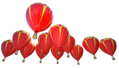 Hot balloons Stock Illustration
