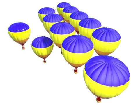 Hot balloons Stock Illustration