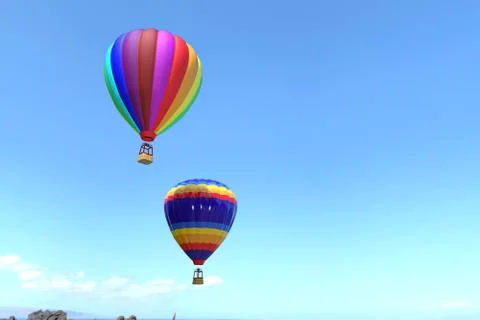 Hot balloons Stock Illustration