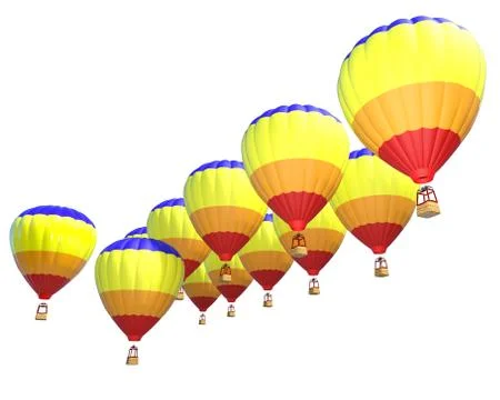 Hot balloons Stock Illustration