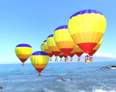 Hot balloons Stock Illustration