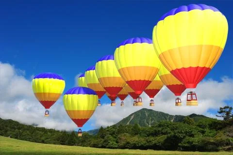 Hot balloons Stock Illustration