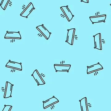 Hot bath vector seamless pattern Illustrazione stock