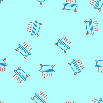 Hot bath vector seamless pattern Illustrazione stock