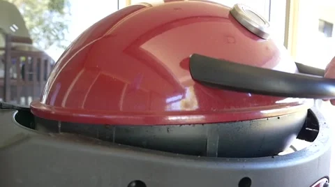 Hot BBQ in Slow Motion Stock Footage 40314276