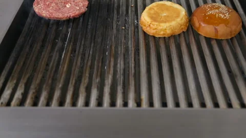 Hot Beef Cutters and White Peeler for Burger Stock Footage 98993003