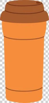 Hot beverage cup, flat illustration Illustration