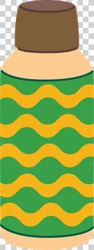Hot beverage cup, flat illustration Illustrazione stock