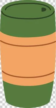 Hot beverage cup, flat illustration Stock Illustration