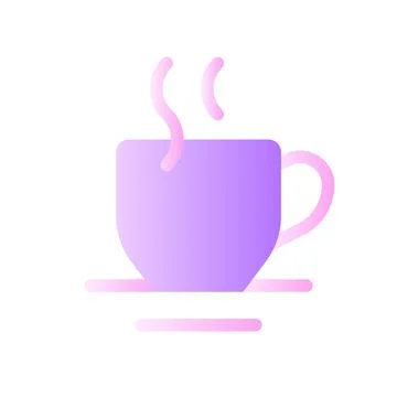 Hot beverage flat gradient two-color ui icon イラスト素材