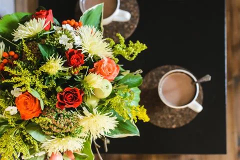 Hot beverage on the table Stock Photos