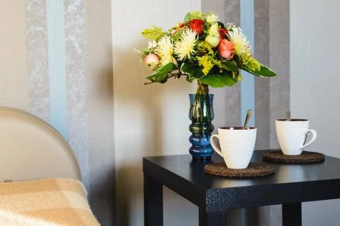 Hot beverage on the table Stock Photos