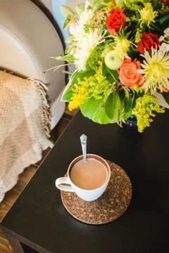 Hot beverage on the table Stock Photos