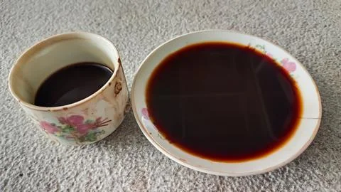 Hot black coffe in the cup Stock-Fotos