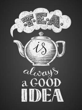 Hot black tea 스톡 일러스트