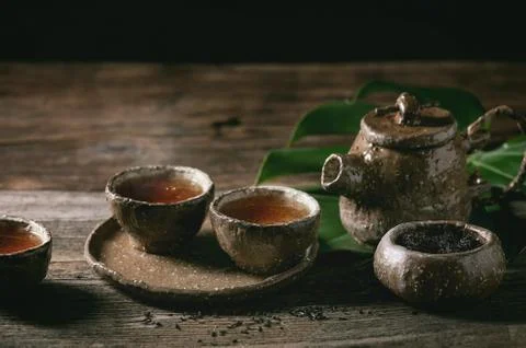 Hot black tea Stock Photos