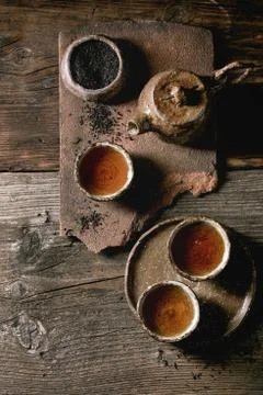 Hot black tea Stock Photos