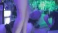 Hot blond dancing on bar counter in high-heeled shoes HD Footage