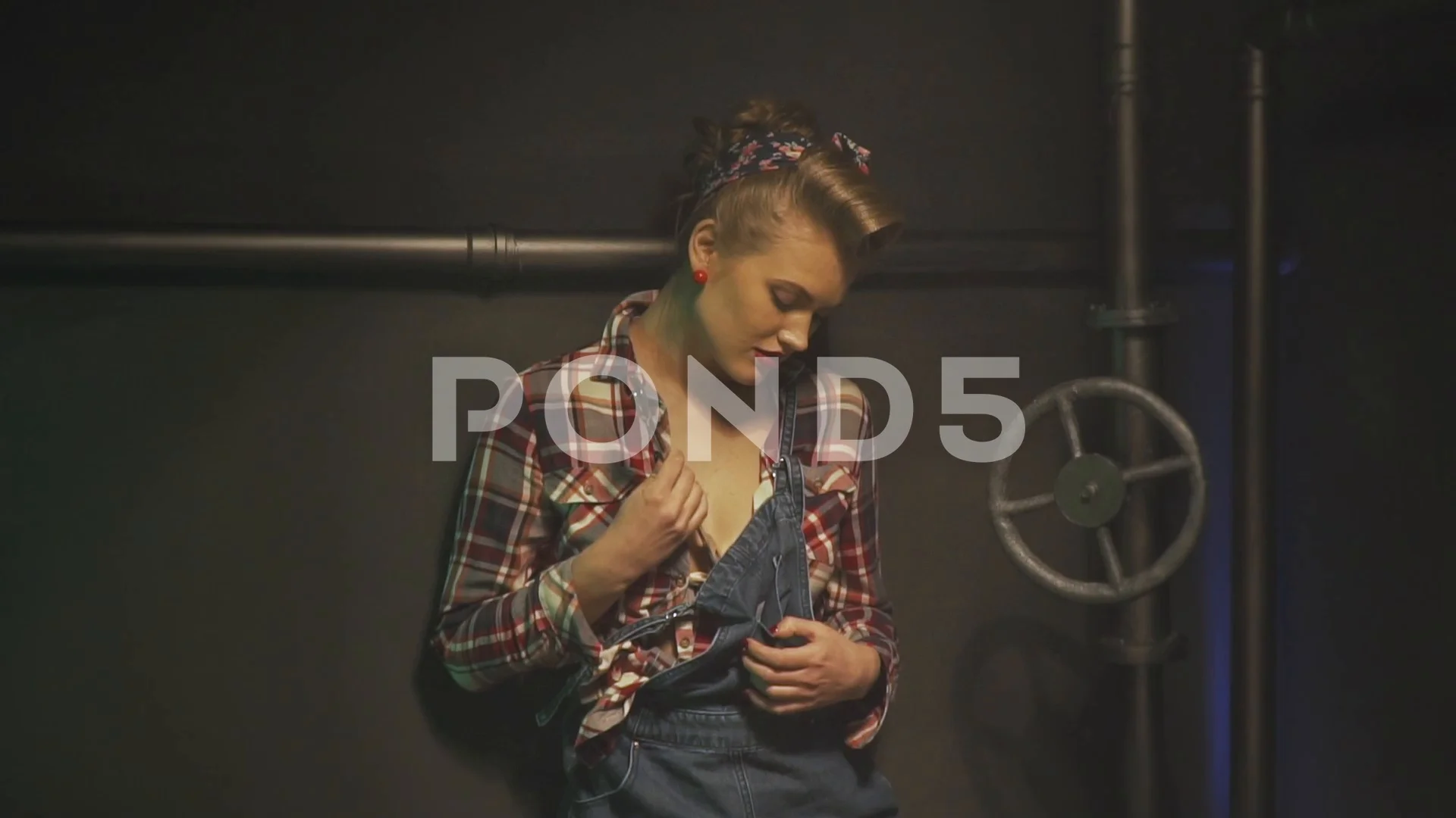 Hot blonde woman worker in jeans Stock Video Pond5