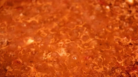 Hot boiling lava Stock Footage 141838308